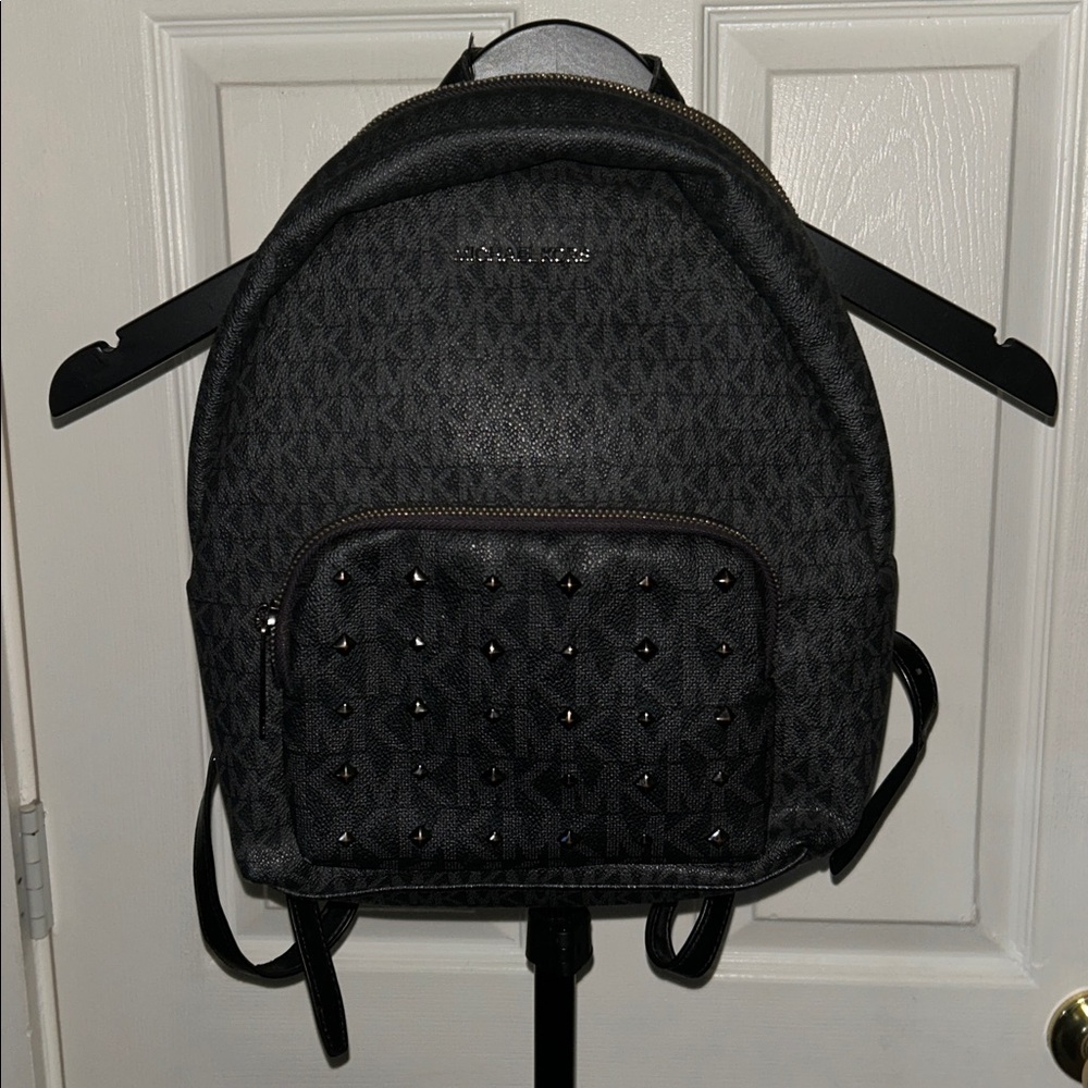 Michael Kors Studded Black Mini Backpack, GUC.